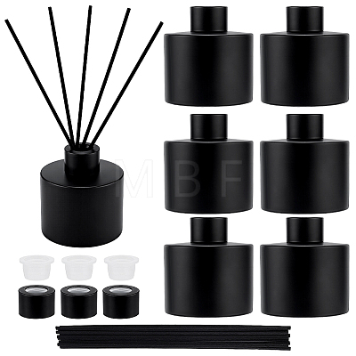 6Pcs Glass Aromatherapy Refillable Bottles AJEW-PH0010-06-1