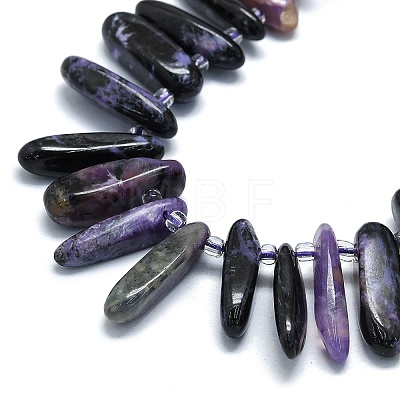 Natural Charoite Beads Strands G-G106-J05-01-1