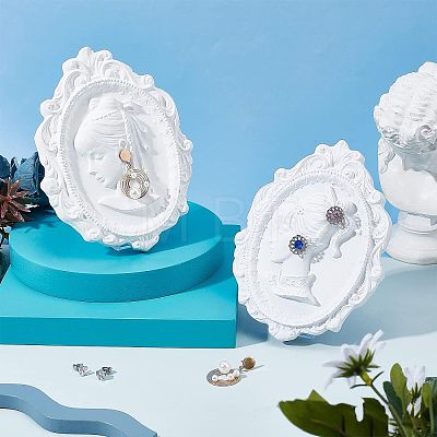 Fingerinspire 2 Sets 2 Style Resin Earring Jewelry Cameo Display Stand EDIS-FG0001-49-1