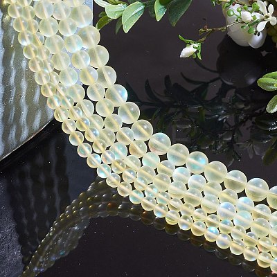Synthetic Moonstone Beads Strands G-SZ0001-81A-1