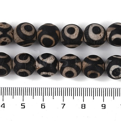 Tibetan Style dZi Beads G-K166-02-12mm-L3-01-1