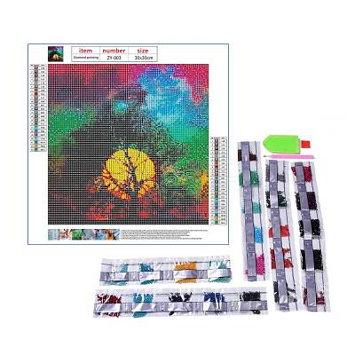 DIY 5D Tree of Life Pattern Canvas Diamond Painting Kits DIY-C021-27-1