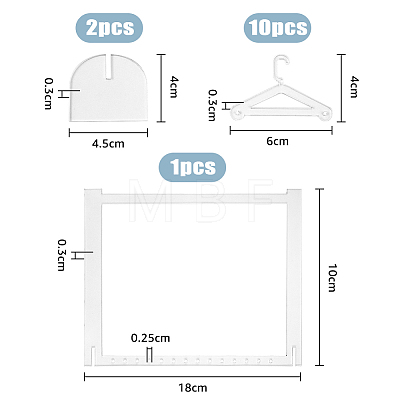 Transparent Acrylic Earring Hanging Display Stands EDIS-FH0001-04-1