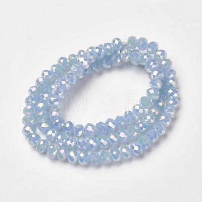 Electroplate Glass Beads Strands EGLA-A034-J6mm-T04-1