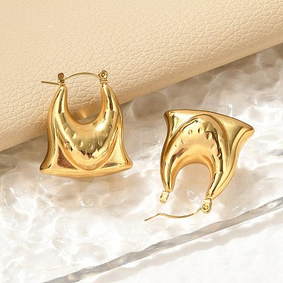 304 Stainless Steel Hoop Earrings EJEW-Q011-07G-1