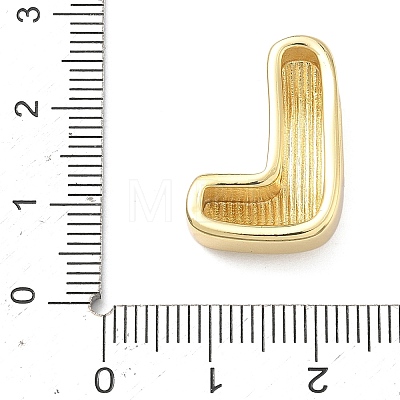 Brass Initial Beads KK-B167-27G-01L-1