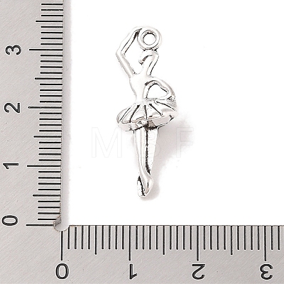 Tibetan Style Alloy Ballerina/Ballet Dancer Pendants X-TIBEP-Q043-162-RS-1