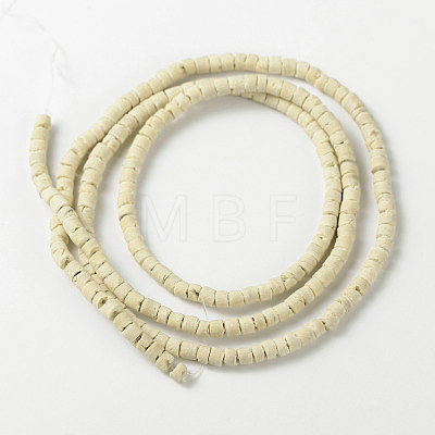 Natural Coconut Column Bead Strands COCB-O001-15-1