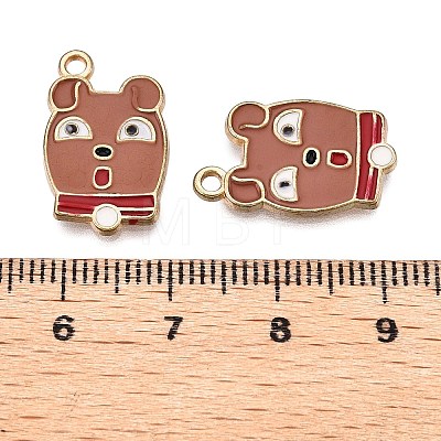 Rack Plating Alloy Enamel Pendants ENAM-T020-17-RS-1