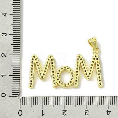 Mother's Day Real 18K Gold Plated Brass Micro Pave Cubic Zirconia Pendants KK-H472-06C-G01-1