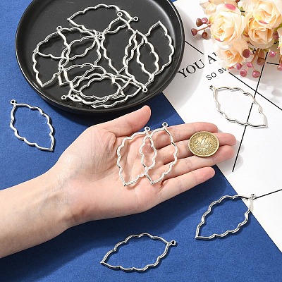 20Pcs Tibetan Style Alloy Open Back Bezel Big Pendants FIND-YW0010-01-1