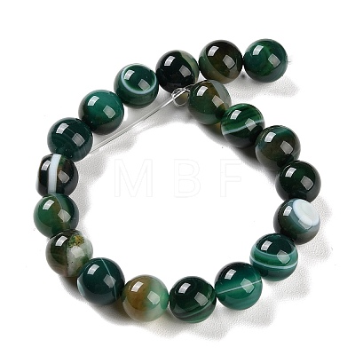 Natural Striped Agate/Banded Agate Beads Strands G-Z060-A01-C22-1