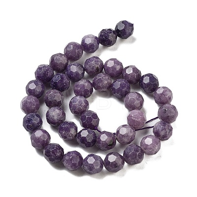 Natural Lepodolite Beads Strands G-C150-B03-02-1