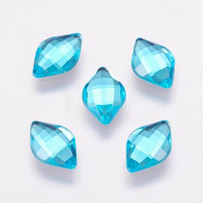 Taiwan Acrylic Rhinestone Cabochons ACRT-G021-11mm-25-1