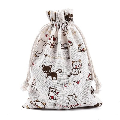 Burlap Kitten Packing Pouches ABAG-I001-13x18-03-1