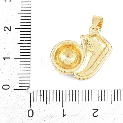 Sports Theme Brass Enamel Pendants KK-A297-07C-G-1