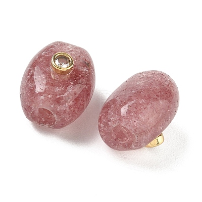 Natural Strawberry Quartz European Beads GG-CBA105B-02C-G-1