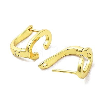 Brass Letter Stud Earrings for Women EJEW-A038-01C-G-1