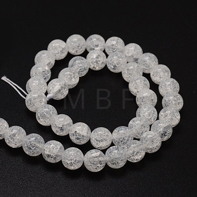 Crackle Glass Round Beads Strands X-CCG-E001-8mm-04-1