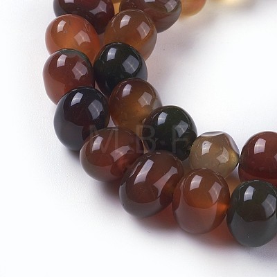 Dyed Natural Agate Beads Strands G-F595-D04-1