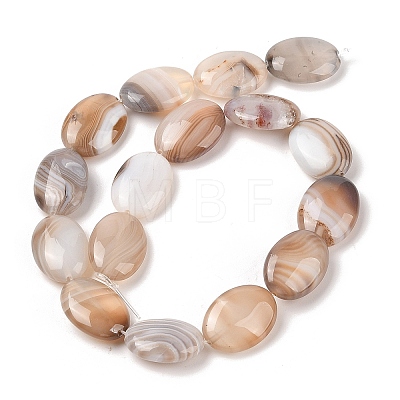 Natural Striped Agate/Banded Agate Beads Strands G-Q182-01K-1