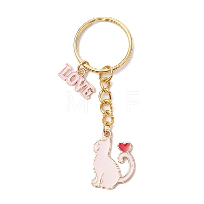 Valentine's Day Alloy Enamel Pendant Keychains KEYC-JKC01178-01-1