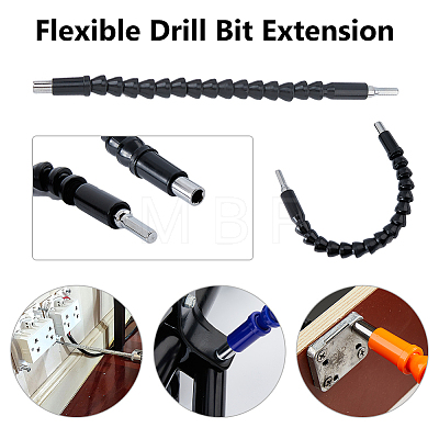 DICOSMETIC 4Pcs 4 Colors Plastic and Carbon Steel Electric Drill Hose Connection Shaft FIND-DC0005-42-1