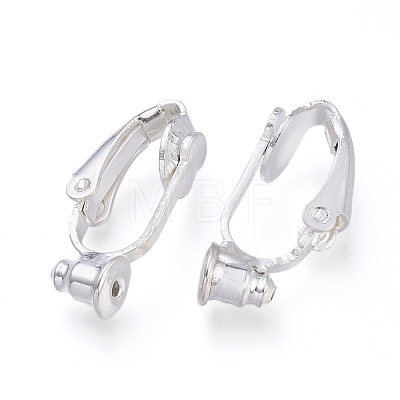 Brass Clip-on Earring Converters Findings KK-Q115-S-1