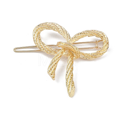 Bowknot Alloy Hair Barrettes AJEW-A056-03B-G-1