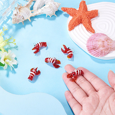 5Pcs Handmade Lampwork Pendants LAMP-TA0002-75B-1