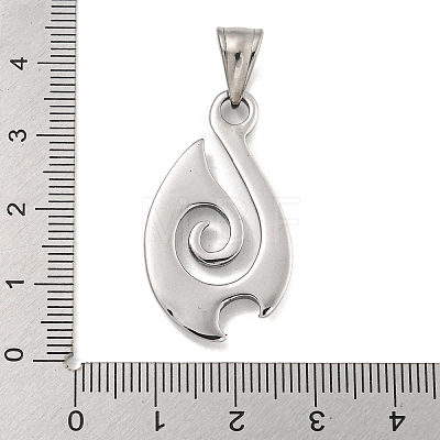 316 Surgical Stainless Steel Pendants STAS-E212-154AS-1