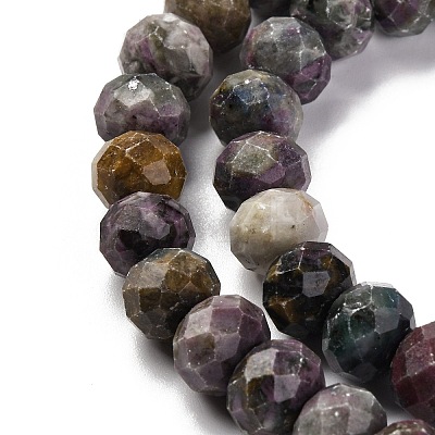 Natural Ruby in Zoisite Beads Strands G-K380-A60-01-1