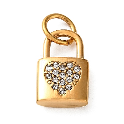 304 Stainless Steel Rhinestone Pendants RB-CBA324D-01G-11-1