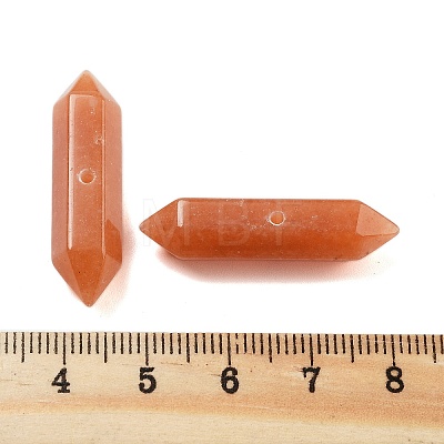 Natural Red Aventurine Double Terminal Pointed Beads G-A231-01E-1