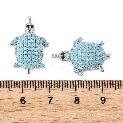 SHEGRACE Brass Synthetic Turquoise Pendants XGRQ5K404-840P-1