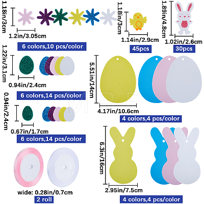 Easter Theme Foam Pendant Decorations HJEW-WH0043-60-1