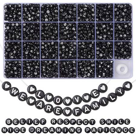 DIY Letter Stretch Bracelet Making Kit DIY-YW0007-60B-1