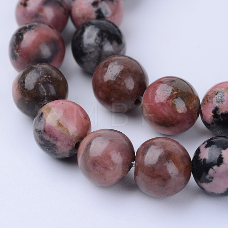 Natural Rhodonite Beads Strands X-G-Q462-10mm-25-1
