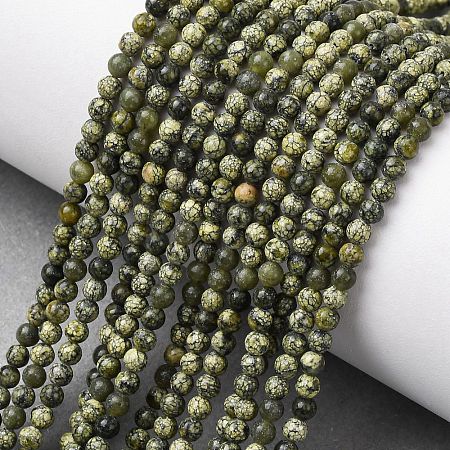 Natural Serpentine/Green Lace Stone Beads Strands G-Z116-A16-3mm-1