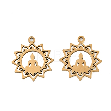 201 Stainless Steel Pendants STAS-Z195-02G-01-1