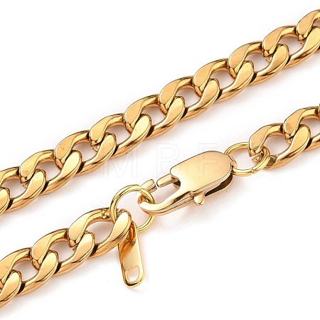 Men's 304 Stainless Steel Cuban Link Chain Necklaces NJEW-JN03157-02-1