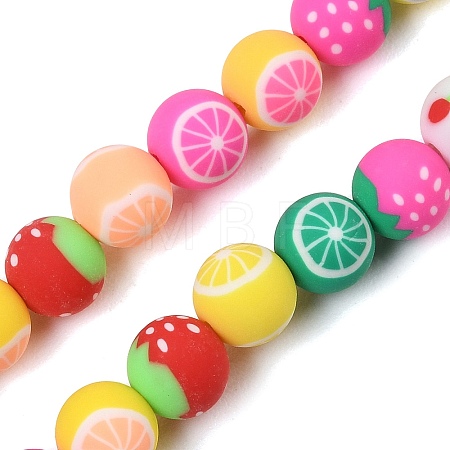 Handmade Polymer Clay Beads Strands PY-CBAEC33-02M-1