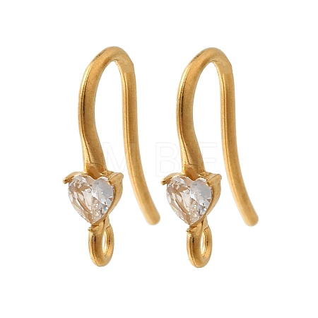 304 Stainless Steel Earring Hooks STAS-D310-01G-03-1