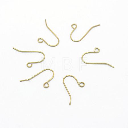 Brass Earring Hooks KK-F722-01C-RS-1