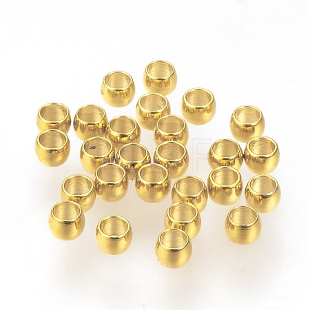 304 Stainless Steel Crimp Beads X-STAS-R065-31G-1