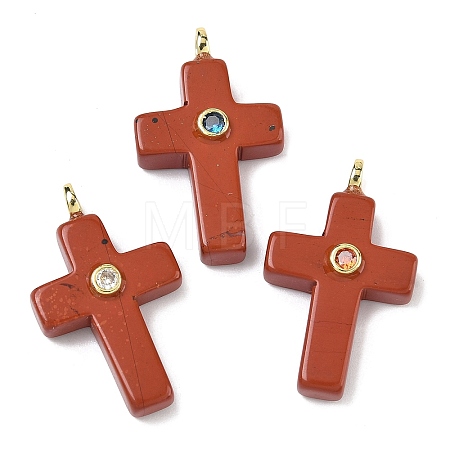 Natural Red Jasper Pendants G-B180-01G-04-1