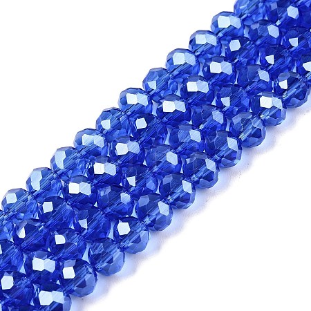 Electroplate Glass Beads Strands EGLA-A044-T6mm-A31-1