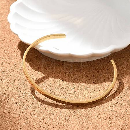Ion Plating(IP) 304 Stainless Steel Cuff Bangles X-BJEW-K173-02G-1