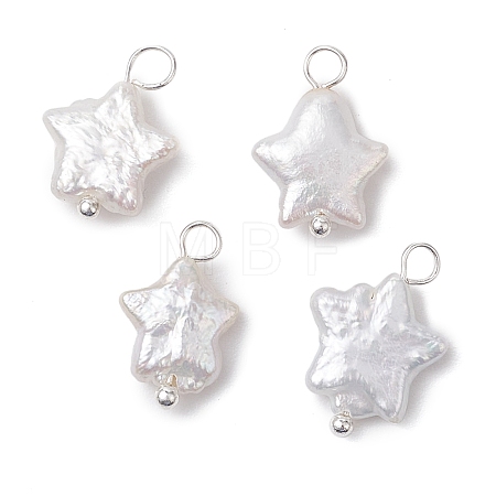 Natural Nucleated Baroque Keshi Pearl Pendants PALLOY-JF02900-02-1