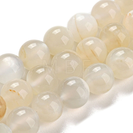 Natural White Moonstone Beads Strands G-I268-A-8mm-01-1